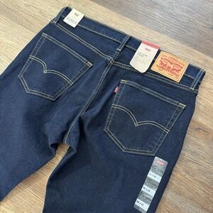 NWT Levi's 512 Slim Taper Blue Jeans Men's Sz 36x32 Dark Wash